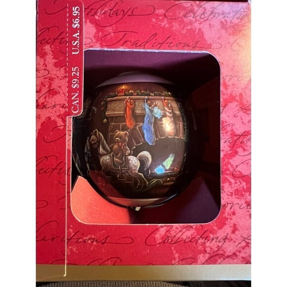 Vintage Hallmark Keepsake Christmas Tree Ornament Jolly Visitor 2001 NIB Santa - Picture 2 of 6